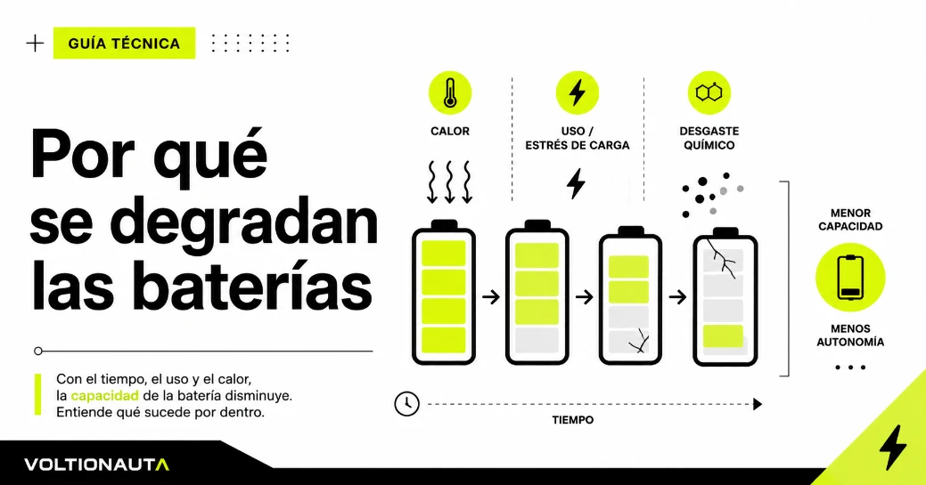 Infografia técnica de Por que se degradan las baterias