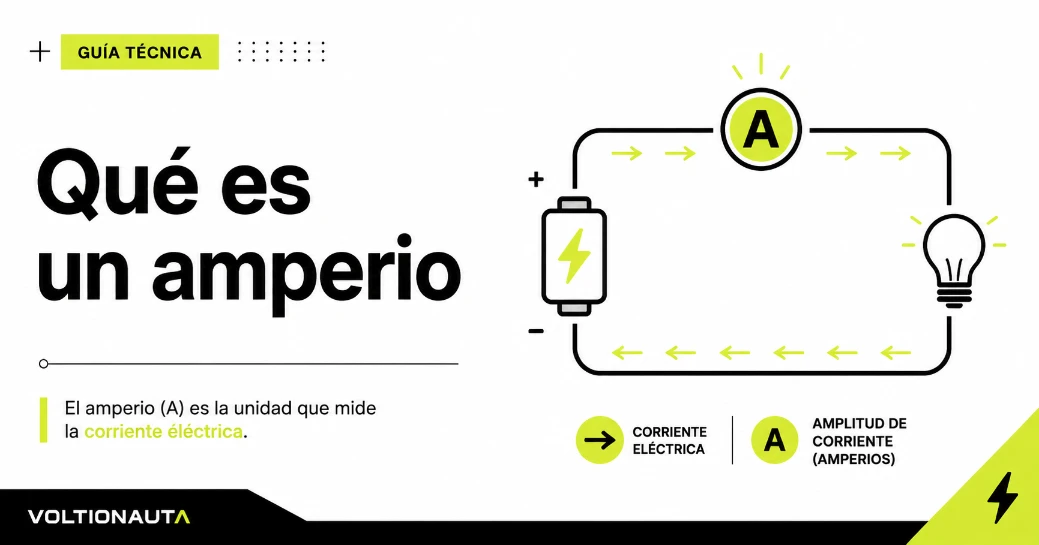 Infografia técnica de que es un amperio