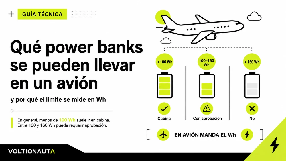 que power banks se pueden llevar en un avion de Voltionauta
